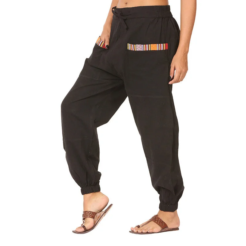 aatman-cotton-jogger-pants-for-women-black-front-pocket-hop-bt25-080524