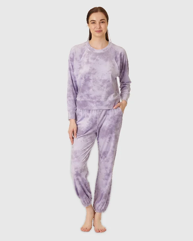 Lavender Tie Dye Lush Velvet PJ Set