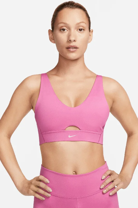 Nike Indy Plunge Cutout Bra - Cosmic Fuchsia/fossil Stone