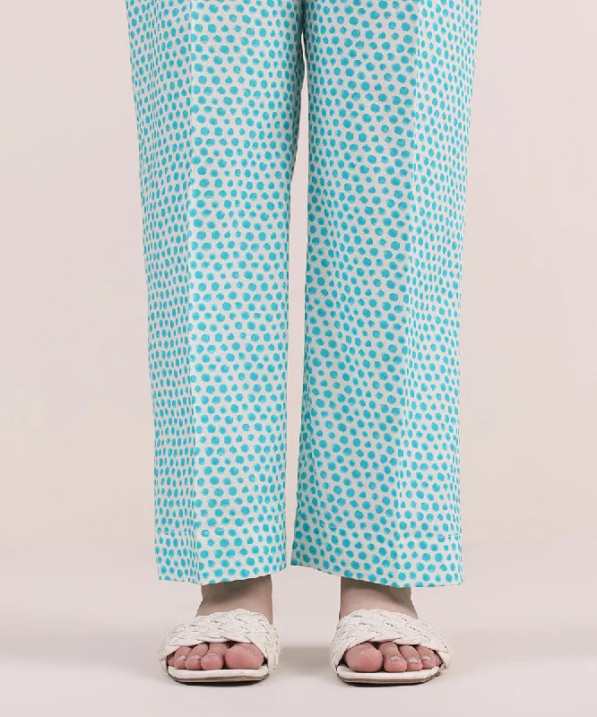 Printed Cambric Straight Pants