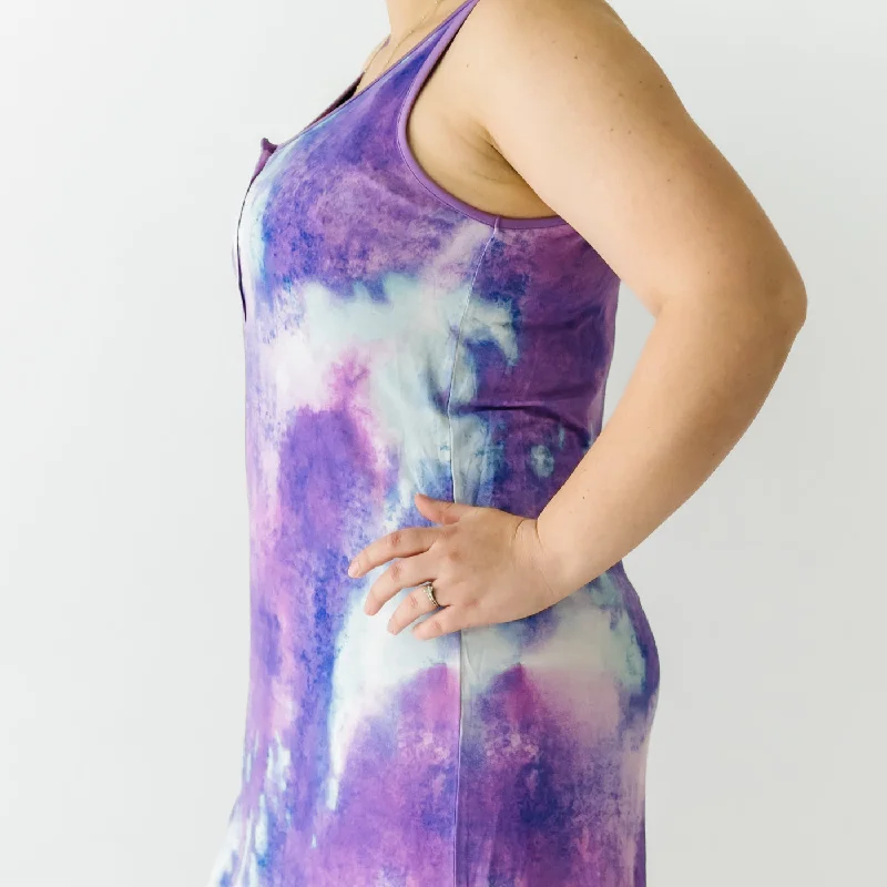 Purple Watercolor Women's Tank Nightgown