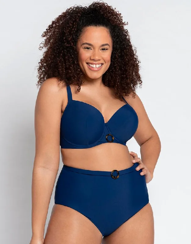 Curvy Kate Retro Sun High Waist Bikini Brief Navy