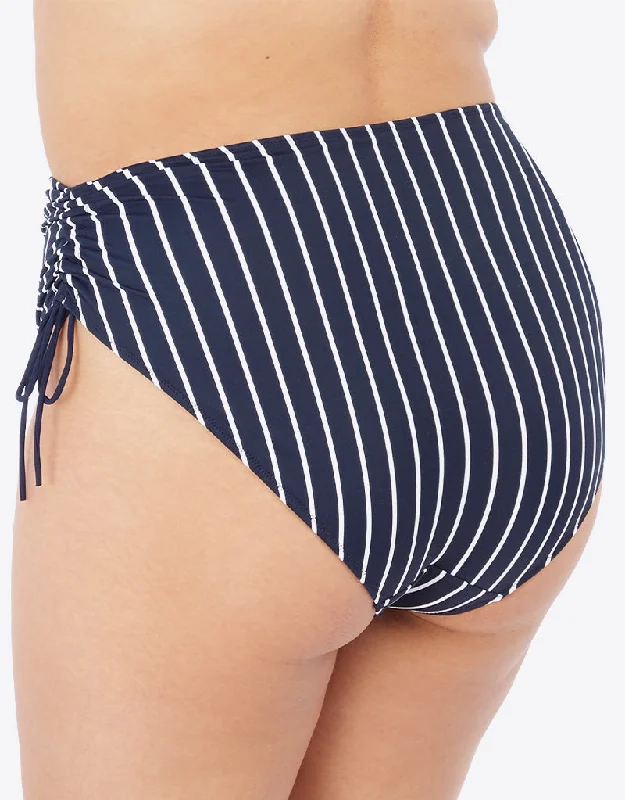 Elomi Plain Sailing Adjustable Bikini Brief Midnight Stripe