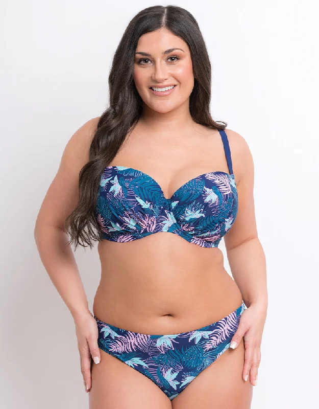 Flirtelle Palm Bay Classic Bikini Brief Navy Print