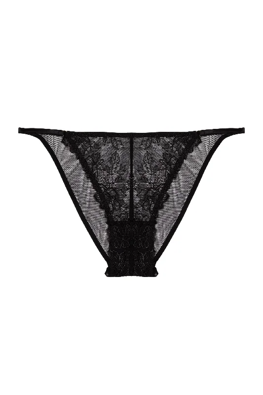 Marlowe Black Floral Embroidered Brief