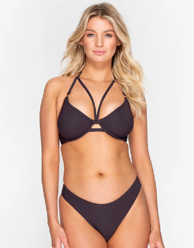 Miss Mandalay Icon High Leg Bikini Brief Raisin