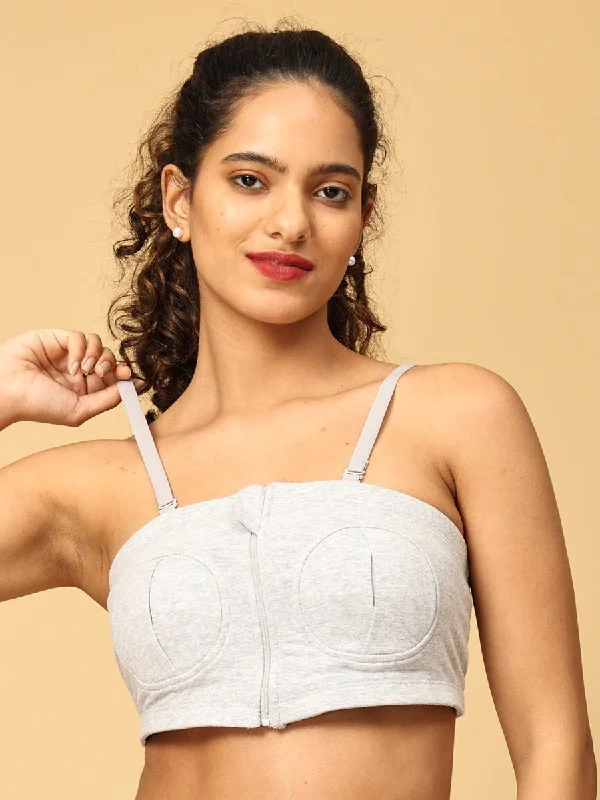 Nursing Pumping Bra Grey-Hand Free