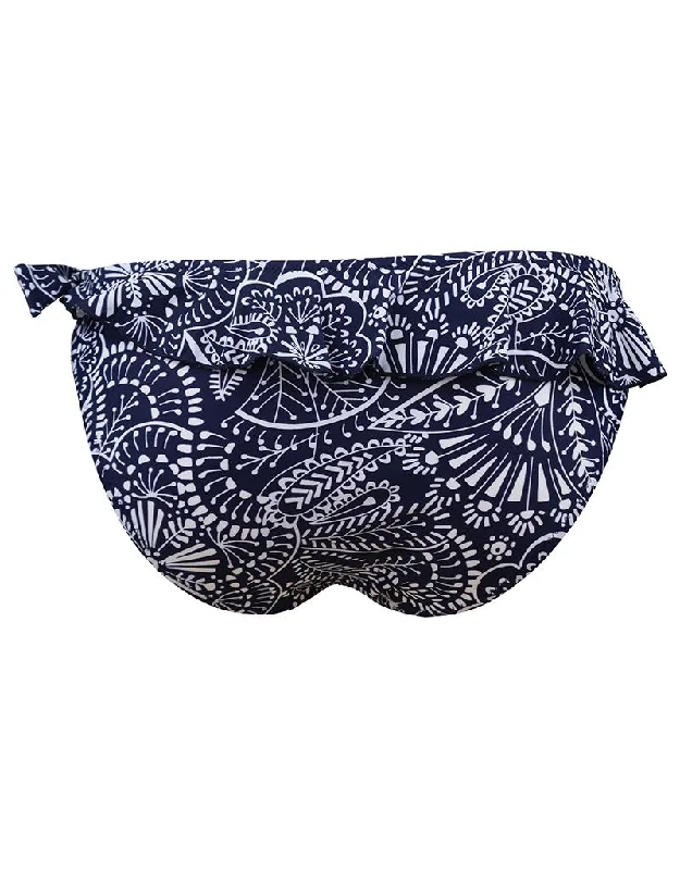 Pour Moi Hot Spots Frill Bikini Brief Navy Scandi