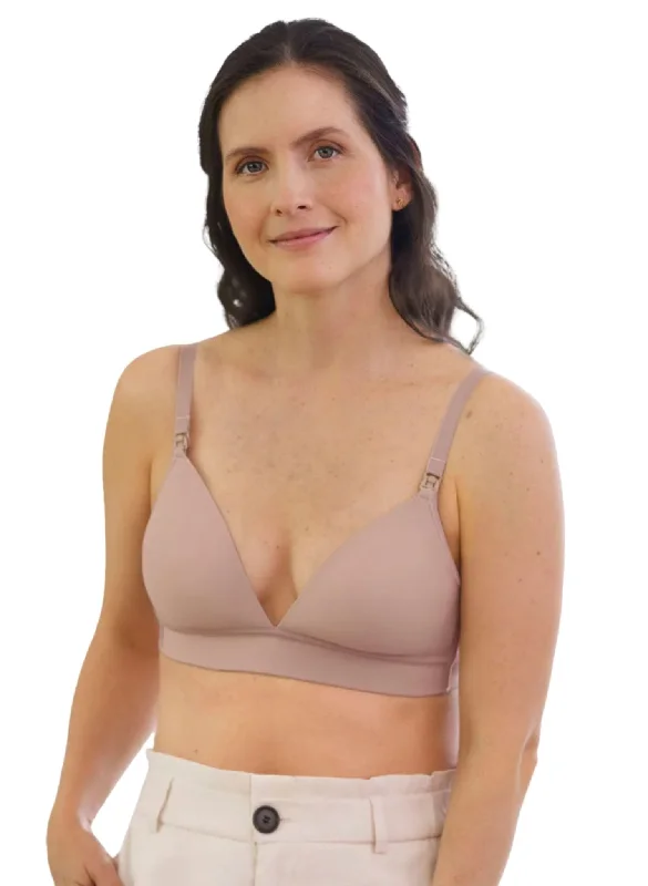 Super-soft Clip Cup Nursing Bra - Rosewood