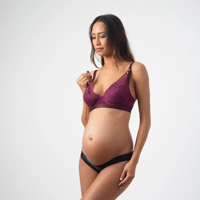 WARRIOR PLUNGE AMETHYST CONTOUR NURSING BRA - FLEXI UNDERWIRE