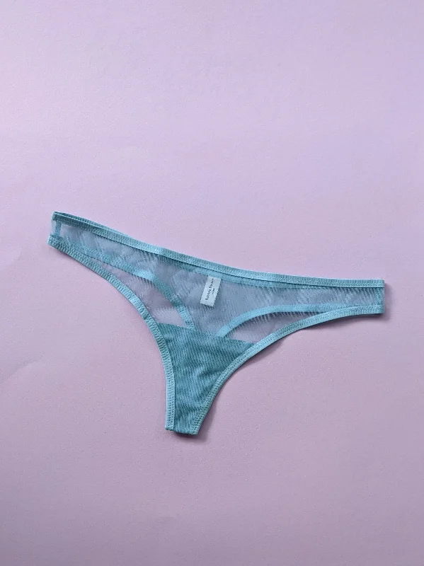 Yasmine Eslami: Jeanne Basic Mesh Thong - Sky