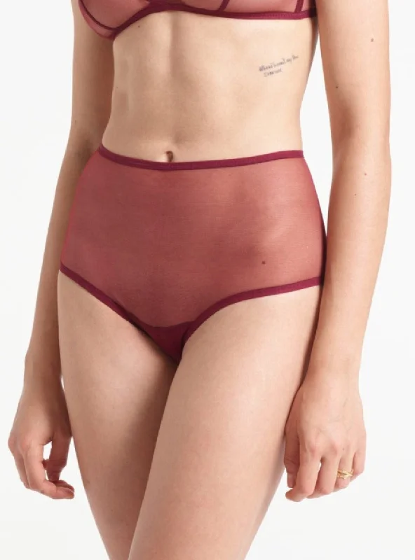 Yasmine Eslami: Jeanne High-Waisted Brief - Lava