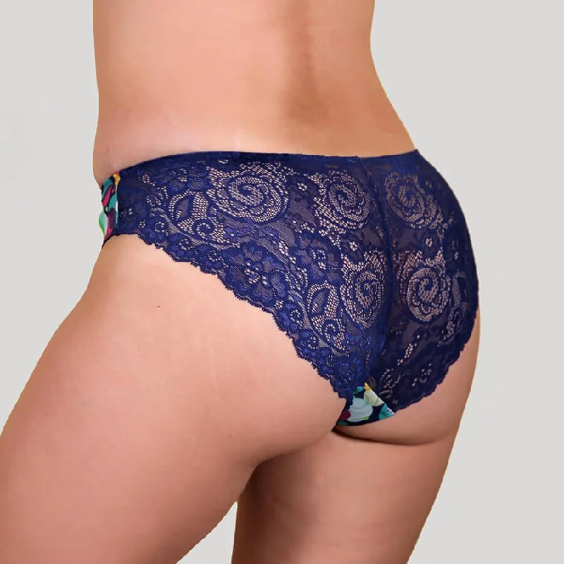 Lace Bum Bikini Brief - Bubbles