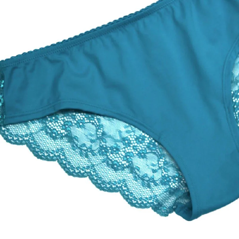 Sweetpea Lace Bum Bikini Brief - Peacock