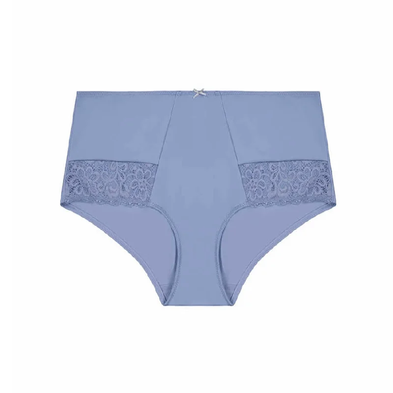 Contrast Lace Midi Short Brief - Lavender Lustre