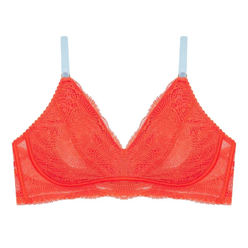 Hey Good Lookin' Pocketed Bra in Mandarin/Sky