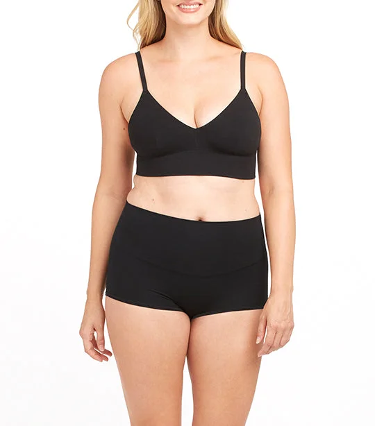 Cotton-Control Unlined Bralette Black