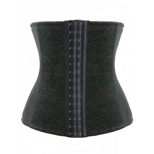 Strapless Buckled Corset - Black Xl