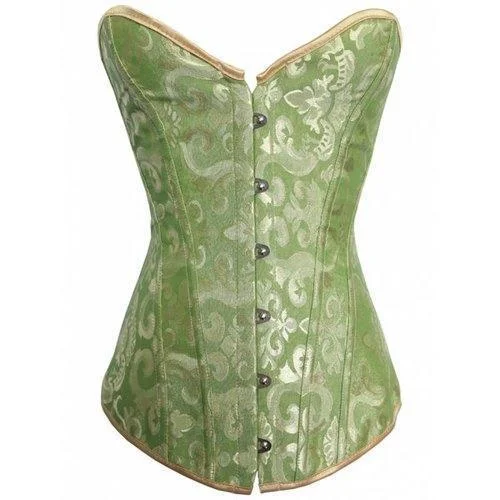 Lace Up Underbust Corset - Green 2xl