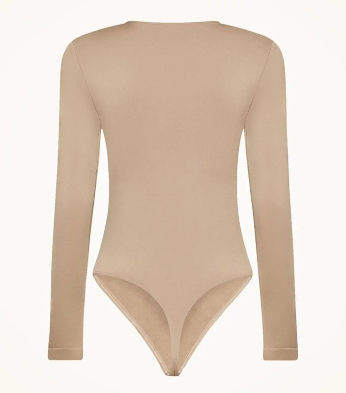 Aurora Shape String Bodysuit Café Au Lait