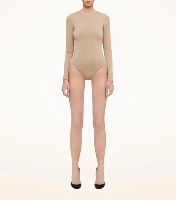 Aurora Shape String Bodysuit Café Au Lait