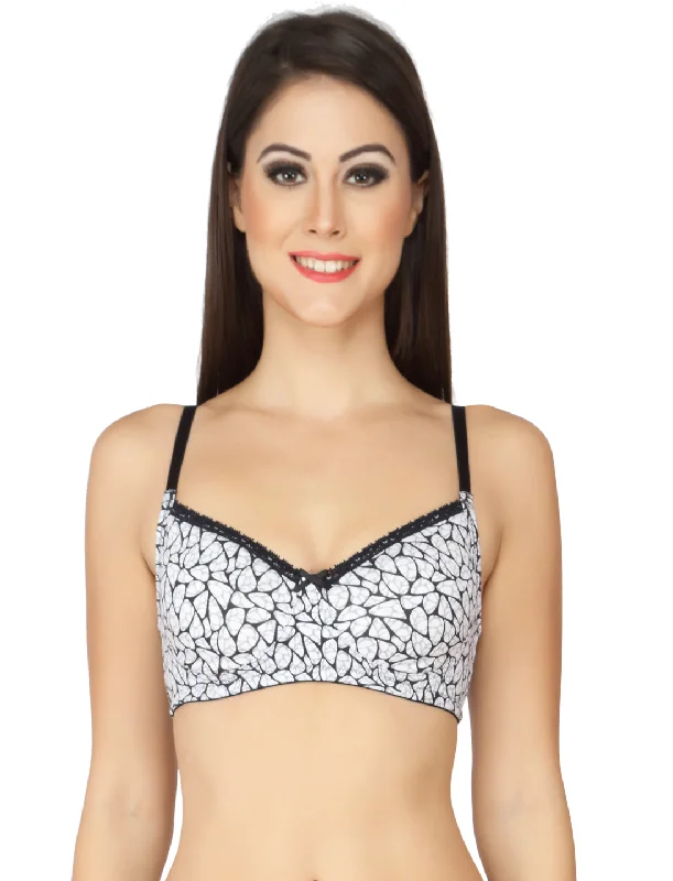 Cotton Molded Printed non wired Bra (PACK OF 2) CB-318