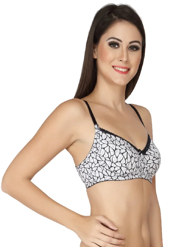 Cotton Molded Printed non wired Bra (PACK OF 2) CB-318