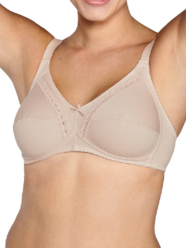 Soft Cup Cotton Bra - Light Beige