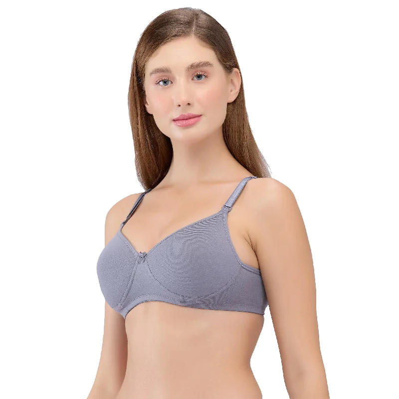 Padded Non Wired Bra Grey