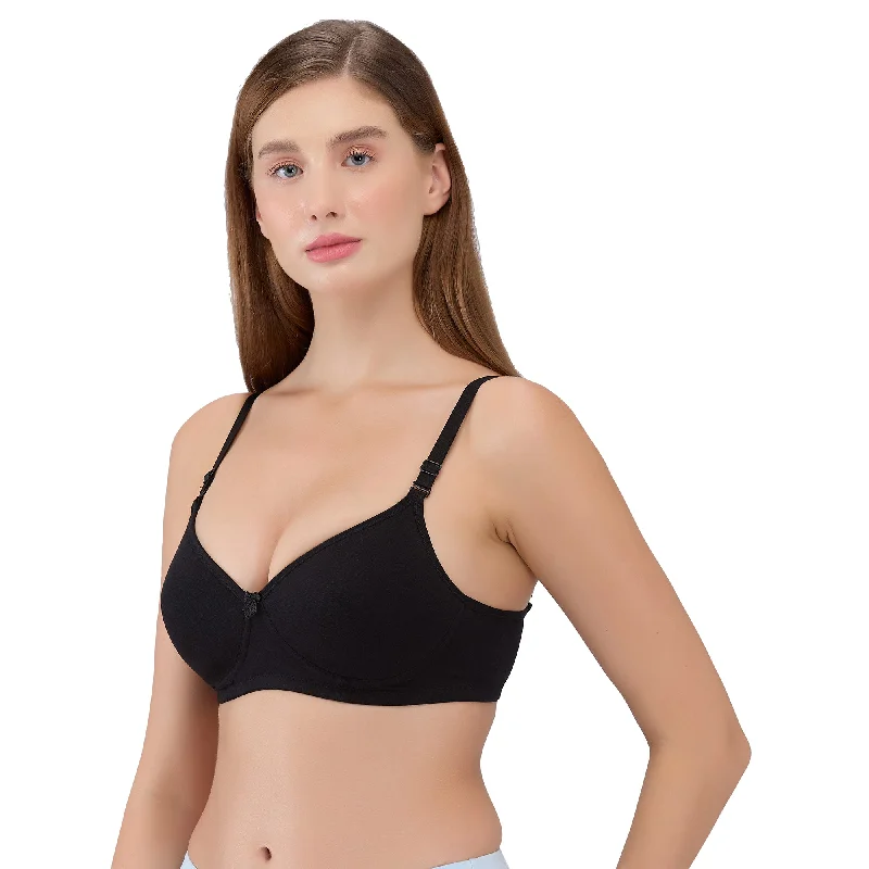 Padded Non Wired Bra Black