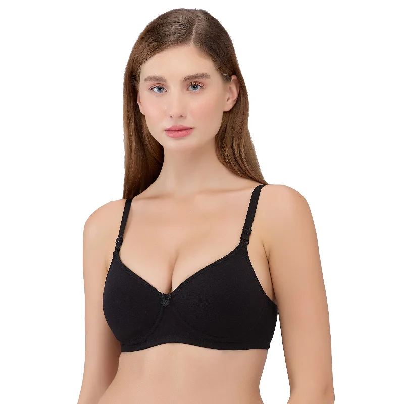 Padded Non Wired Bra Black