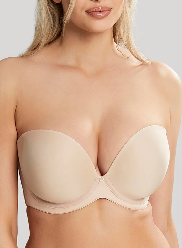 Panache: Faith Moulded Strapless Bra Latte