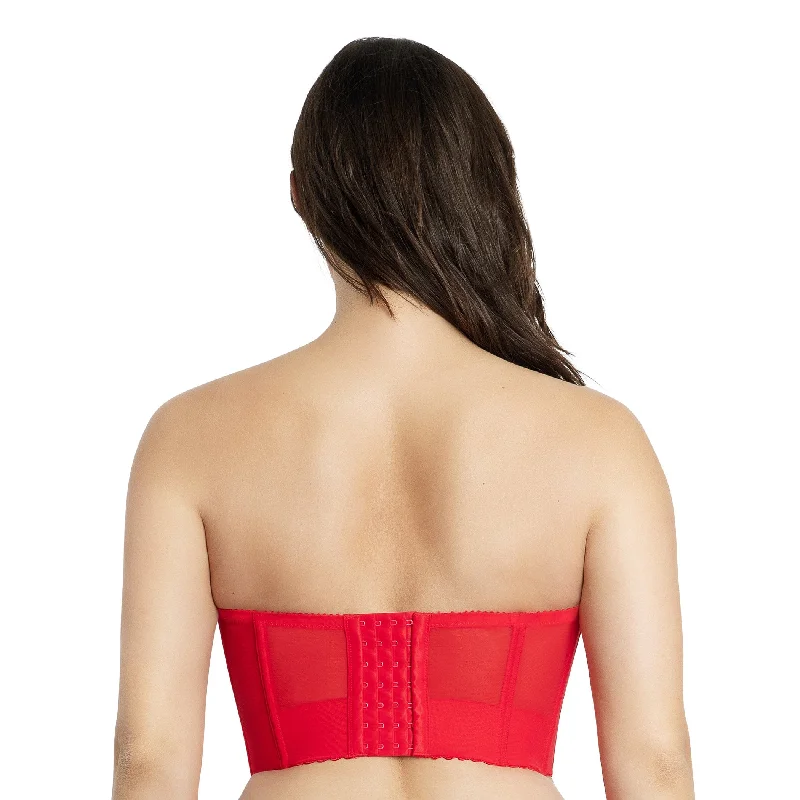 Shea Longline Strapless Bra - Racing Red