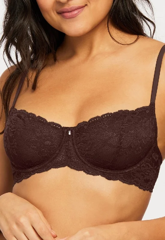 Flirt Demi Lace Bra Cocoa- 9312