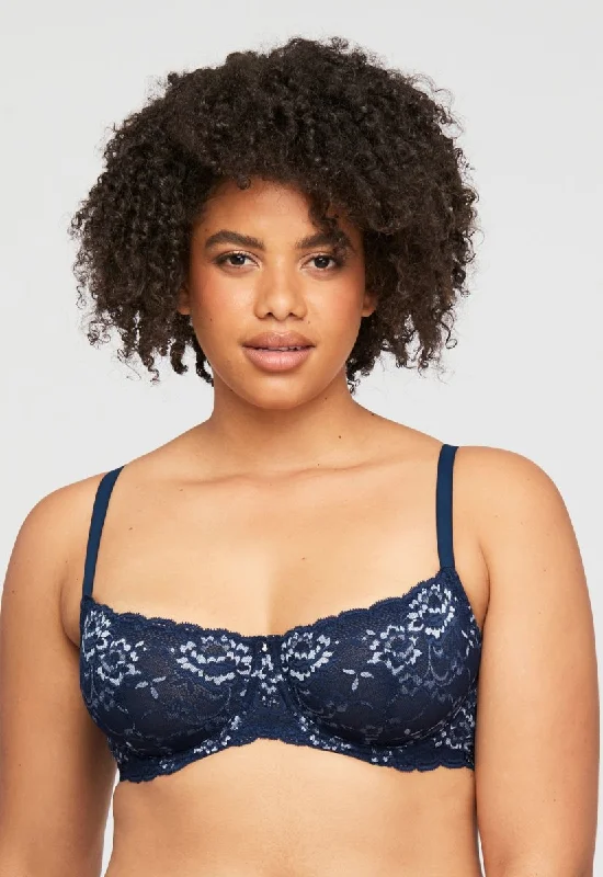 Flirt Demi Lace Bra Gemstone Blue/Heaven- 9312