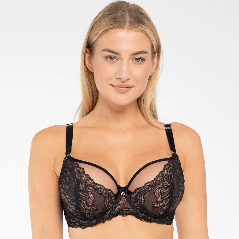 Sheer Lace Full Figure Bra Samanta Nyks