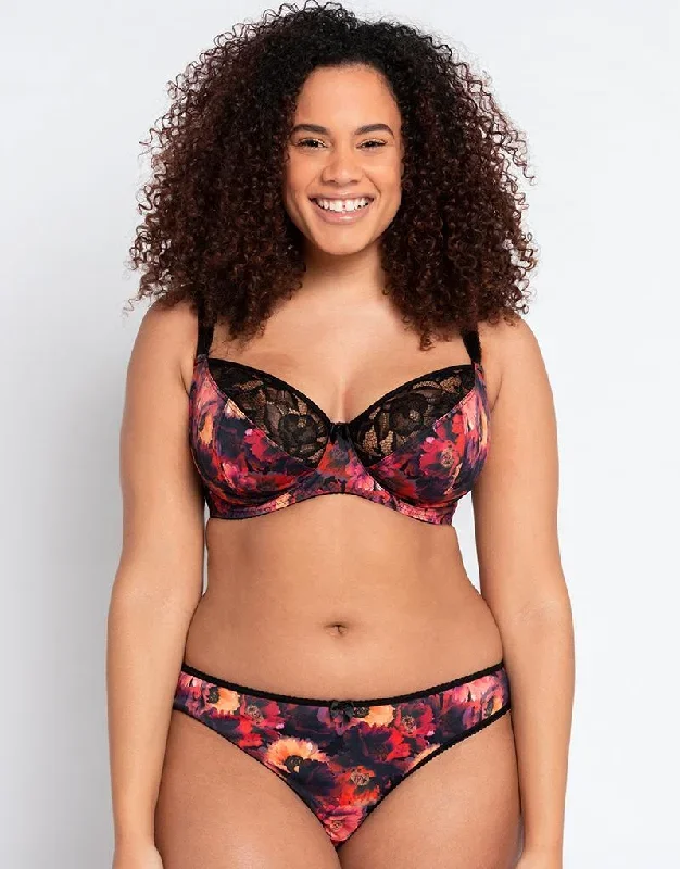 Curvy Kate Drama Queen Balcony Bra Black Print