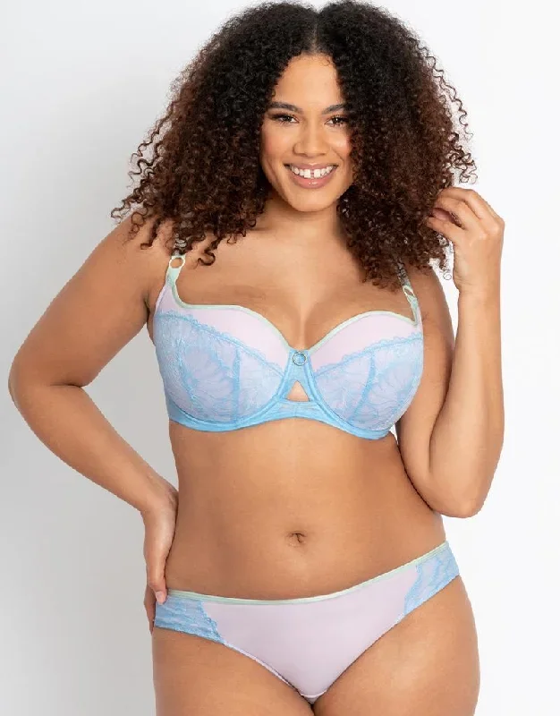 Curvy Kate Emboost Padded Balcony Bra Blue/Lilac