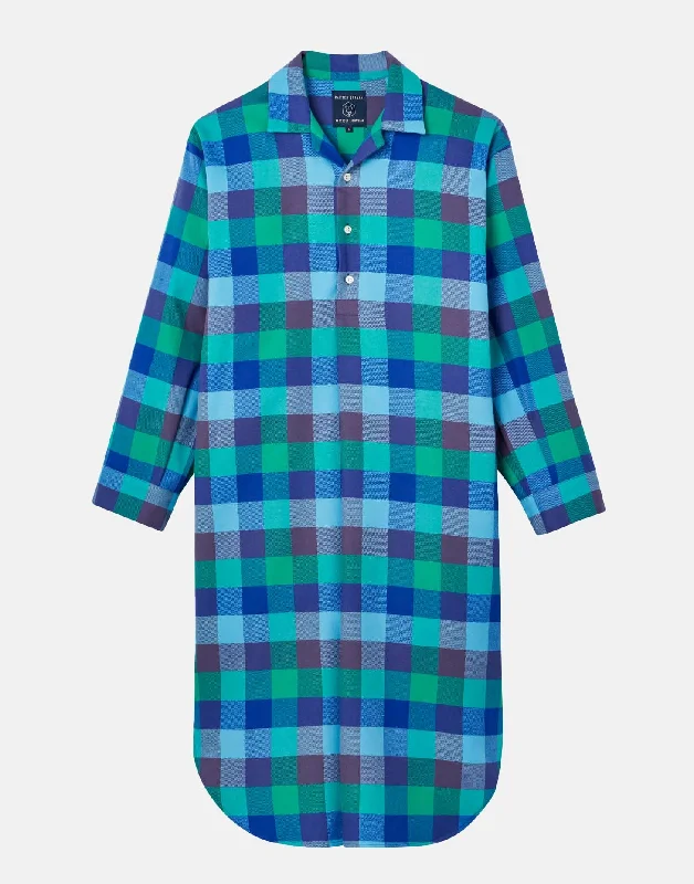 Men's Brushed Cotton Nightshirt – Blue Shire Square