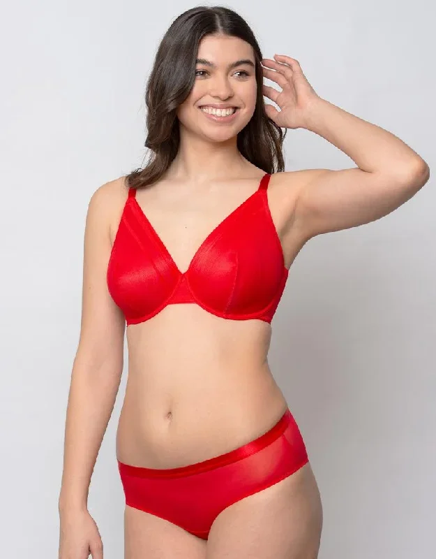 Parfait Maya Unlined Plunge Bra Cherry