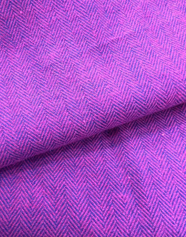 womens-brushed-cotton-nightshirt-royal-magenta-herringbone